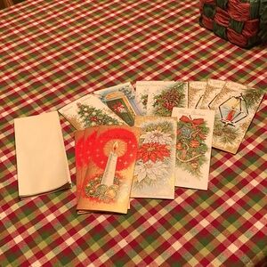 Vintage Christmas/holiday themed cards unused a step back in time, made in USA